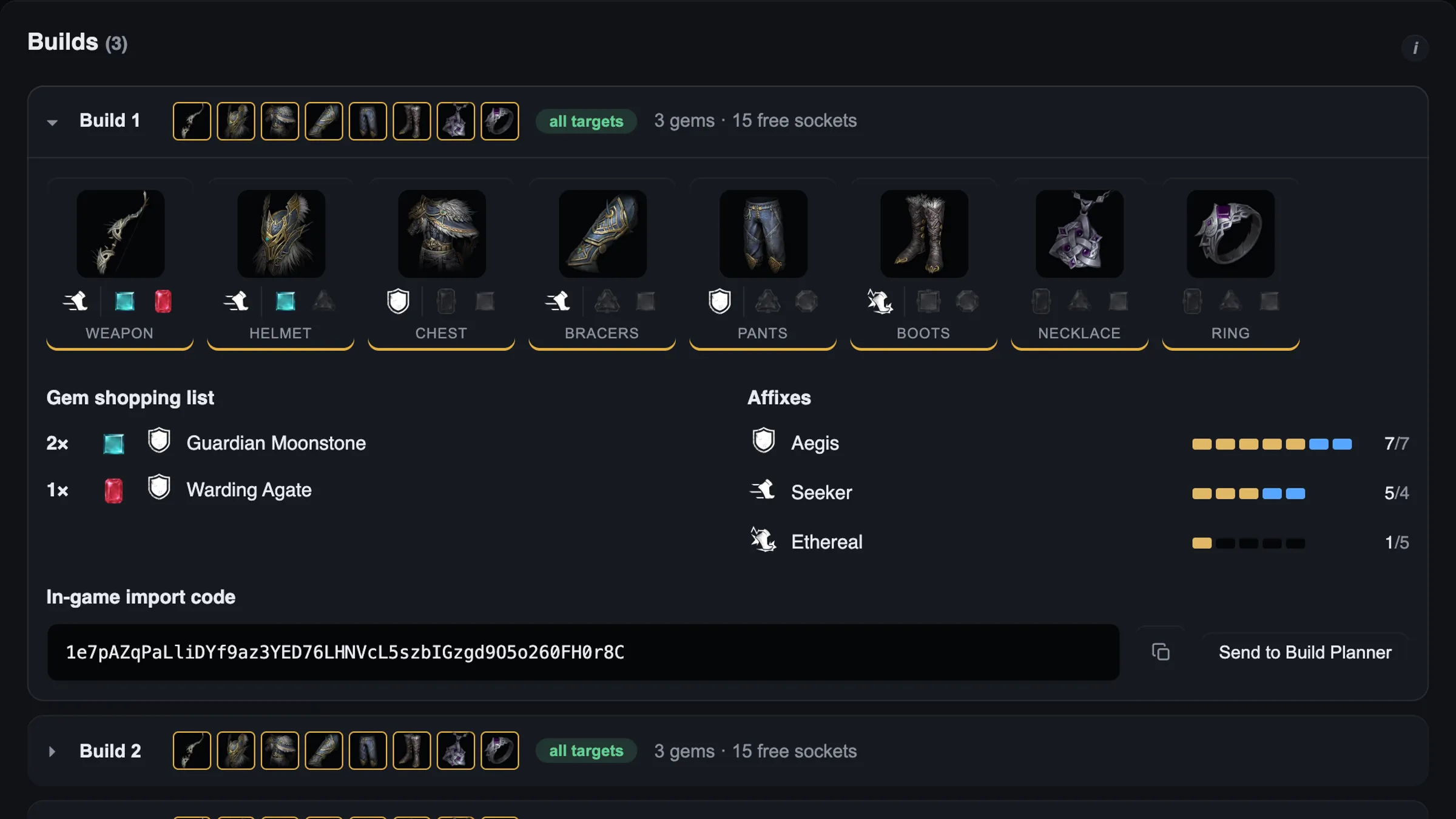 El planificador de equipo mostrando resultados optimizados